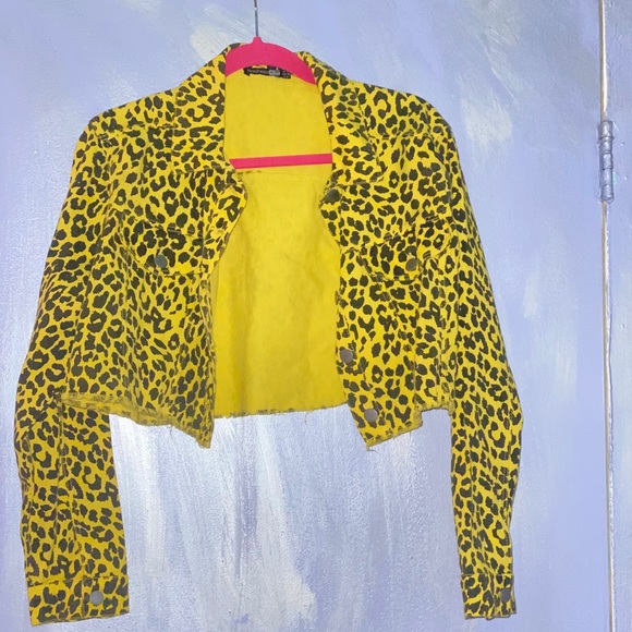 black cropped denim jacket boohoo